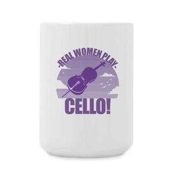 Cello Instrument Musician Cellonist Gift - Large Mug 440 ml - white - Front