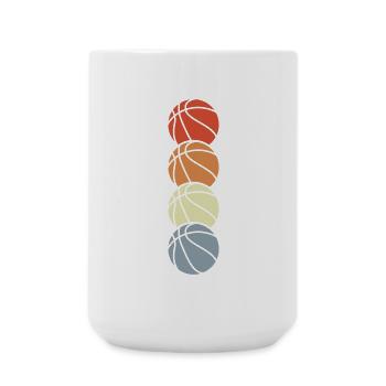 Vintage Basketball Balls - Large Mug 440 ml - white - Front