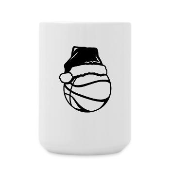 Weihnachten Basketball - Große Tasse 440 ml - Weiß - Vorne