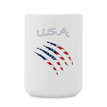 USA United States of America - Große Tasse 440 ml - Weiß - Vorne
