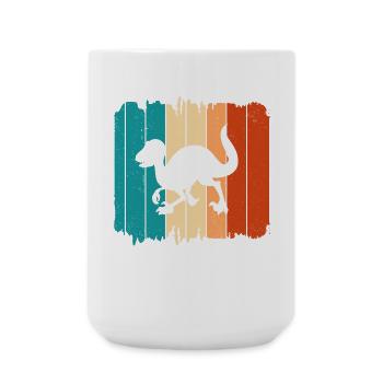 Velociraptor Dino Dinosaures - Grande tasse 440 ml - blanc - Devant