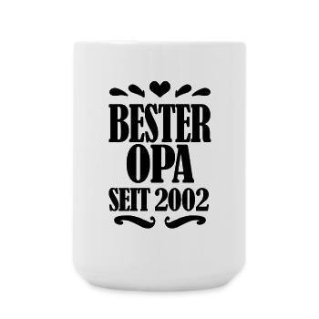 Bester Opa seit 2002 - Geschenk für Opa - Große Tasse 440 ml - Weiß - Vorne