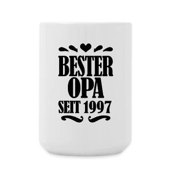 Bester Opa seit 1997 - Geschenk für Opa - Große Tasse 440 ml - Weiß - Vorne