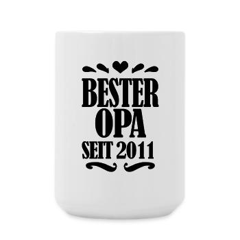 Bester Opa seit 2011 - Geschenk für Opa - Große Tasse 440 ml - Weiß - Vorne
