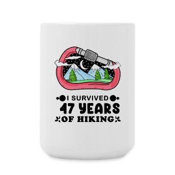 Mountain Wanderer 47th Birthday 47 years old Gift - Large Mug 440 ml - white - Front