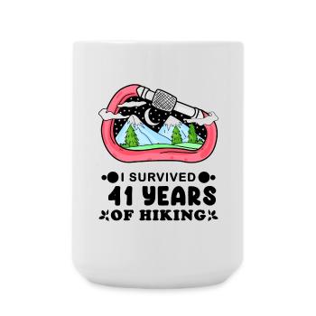 Mountain Wanderer 41st birthday 41 years old gift - Large Mug 440 ml - white - Front