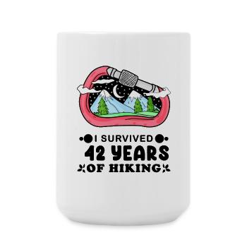 Mountain Wanderer 42nd birthday 42 years old gift - Large Mug 440 ml - white - Front