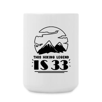 Mountain Wanderer 33rd Birthday 33 Years Old Gift - Large Mug 440 ml - white - Front