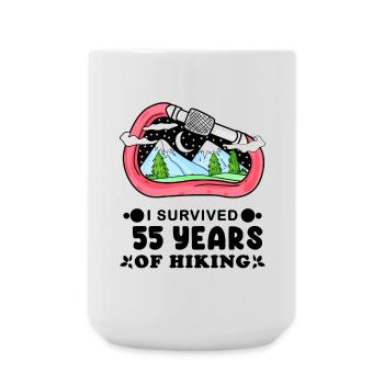 Mountain Wanderer 55th Birthday 55 Years Old Gift - Large Mug 440 ml - white - Front