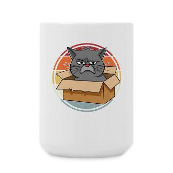 Cat in a box - Large Mug 440 ml - white - Front