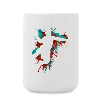 Basketball basketball players - Large Mug 440 ml - white - Front