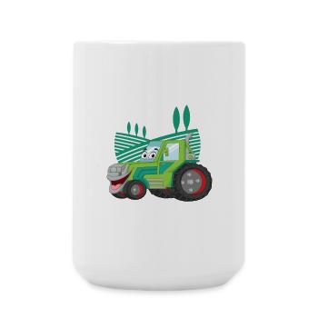 Je pilote mon tracteur – Tractor Fun - Large Mug 440 ml - white - Front