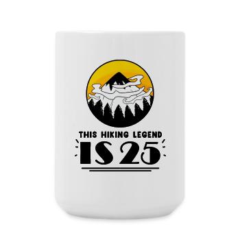 25. Geburtstag Berge 25 Jahre alt Berg Wandern - Große Tasse 440 ml - Weiß - Vorne
