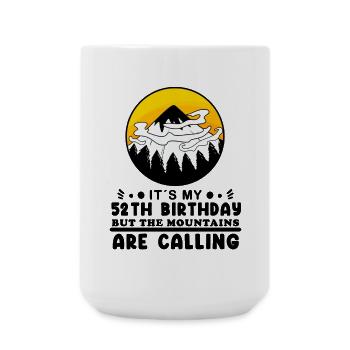 52nd birthday mountains mountain summit - 52 years old - Large Mug 440 ml - white - Front