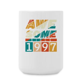 1997 Anniversaire Né Année de naissance millésime - Grande tasse 440 ml - blanc - Devant