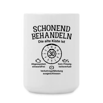 30. Geburtstag Alte Kiste 30 Schonend Behandeln - Große Tasse 440 ml - Weiß - Vorne