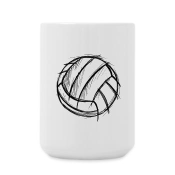 Volley-ball - Grande tasse 440 ml - blanc - Devant