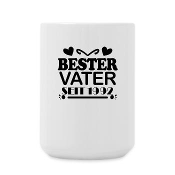 Bester Vater seit 1992 - Vatertag Geschenk - Große Tasse 440 ml - Weiß - Vorne