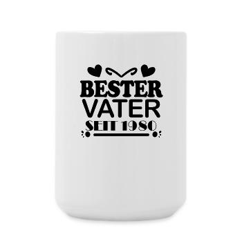 Bester Vater seit 1980 - Vatertag Geschenk - Große Tasse 440 ml - Weiß - Vorne
