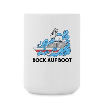 Ziege Boot Lustig - Große Tasse 440 ml - Weiß - Vorne