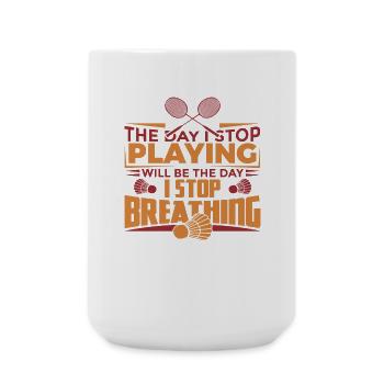 Motivation Badminton - Grande tasse 440 ml - blanc - Devant