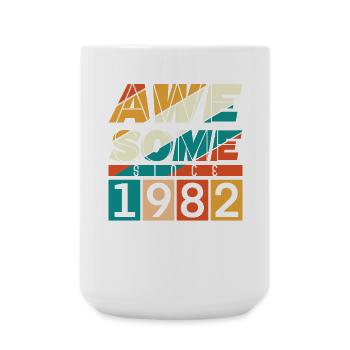 1982 Né Anniversaire Année de naissance Millésime - Grande tasse 440 ml - blanc - Devant
