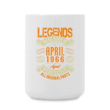 1966 April Geburtstag Legende - Große Tasse 440 ml - Weiß - Vorne