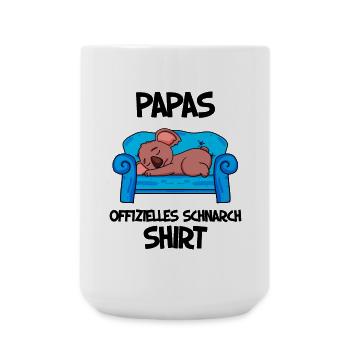 Papa Schlafshirt Vater Geschenk - Große Tasse 440 ml - Weiß - Vorne