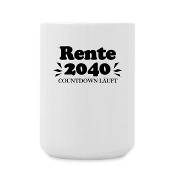 Rente 2040 Ruhestand Rentner Renteneintritt - Große Tasse 440 ml - Weiß - Vorne