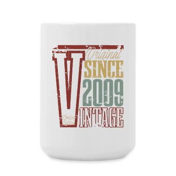 2009 Geburtstag Geburtsjahr Baujahr Vintage Retro - Große Tasse 440 ml - Weiß - Vorne