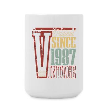 1987 Birthday Year of birth Year of construction Vintage Retro - Large Mug 440 ml - white - Front