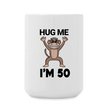 50 Geburtstag - 50 Jahre - Umarmung - Große Tasse 440 ml - Weiß - Vorne