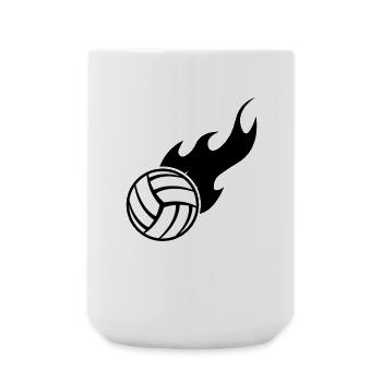 Volley-ball - Grande tasse 440 ml - blanc - Devant