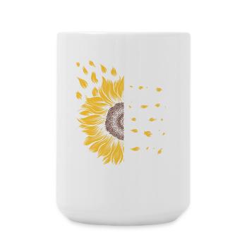 I Am This Mother Motivational Sunflower Gift - Large Mug 440 ml - white - Front