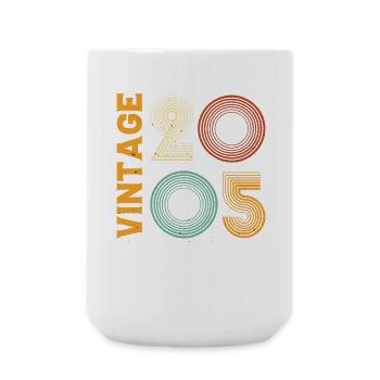 Vintage 2005 Retro Cooles Jubiläumsgeschenk - Große Tasse 440 ml - Weiß - Vorne