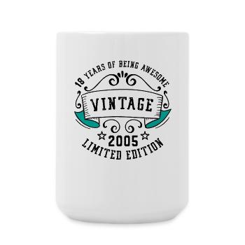 Vintage 2005 Limited Edition Jubiläumsgeschenk - Große Tasse 440 ml - Weiß - Vorne