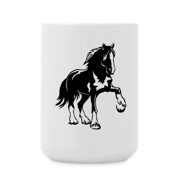Pferd Shire Horse - Large Mug 440 ml - white - Front