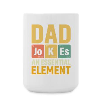 Papa BLAGUES PÉRIODIQUES PAPA UN ÉLÉMENT ESSENTIEL - Grande tasse 440 ml - blanc - Devant
