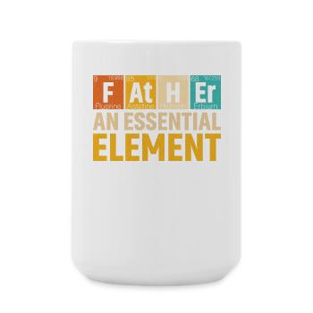 Father An Essential Element Period Father s Day - Große Tasse 440 ml - Weiß - Vorne