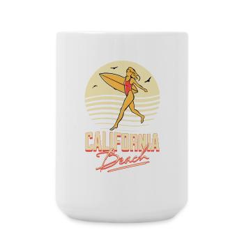 California Beach Surfer Girl - Grande tasse 440 ml - blanc - Devant