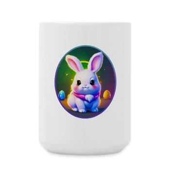 Easter egg with Easter bunny motif - Large Mug 440 ml - white - Front