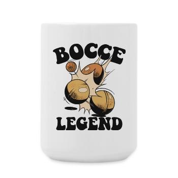 Boulespieler Boulekugel für Bouler Petanque Boule - Große Tasse 440 ml - Weiß - Vorne