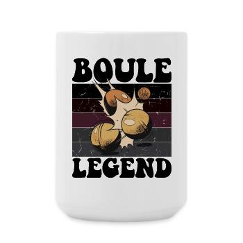 Boulespieler Boulekugel für Bouler Petanque Boule - Große Tasse 440 ml - Weiß - Vorne