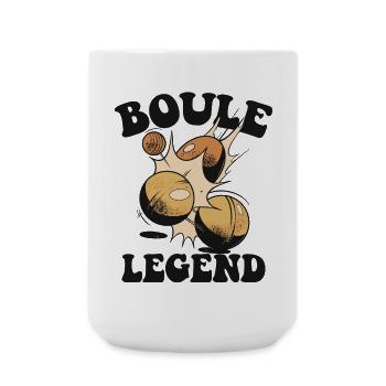 Boulespieler Boulekugel für Bouler Petanque Boule - Große Tasse 440 ml - Weiß - Vorne