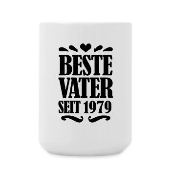 Bester Vater seit 1979 - Vatertag Geschenk - Große Tasse 440 ml - Weiß - Vorne