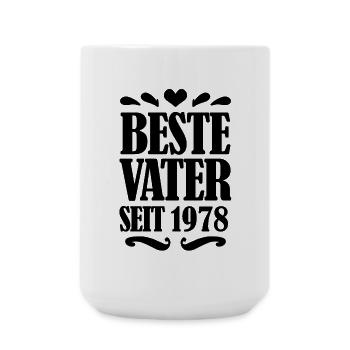 Bester Vater seit 1978 - Vatertag Geschenk - Große Tasse 440 ml - Weiß - Vorne