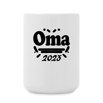 Oma 2023 - Werdende Oma 2023 - Große Tasse 440 ml - Weiß - Vorne