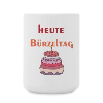heute bürzeltag - Große Tasse 440 ml - Weiß - Vorne
