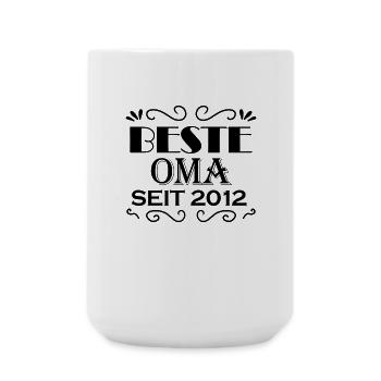 Beste Oma seit 2012 - Oma Geschenk - Große Tasse 440 ml - Weiß - Vorne