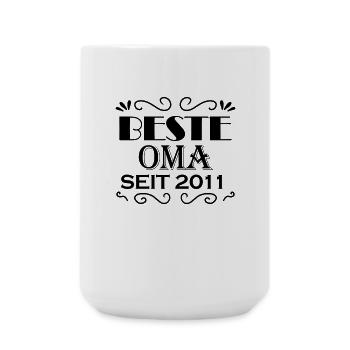 Beste Oma seit 2011 - Oma Geschenk - Große Tasse 440 ml - Weiß - Vorne